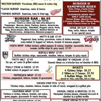 Sports Venue Bar & Grill menu 2