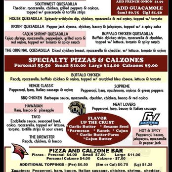 Sports Venue Bar & Grill menu 1