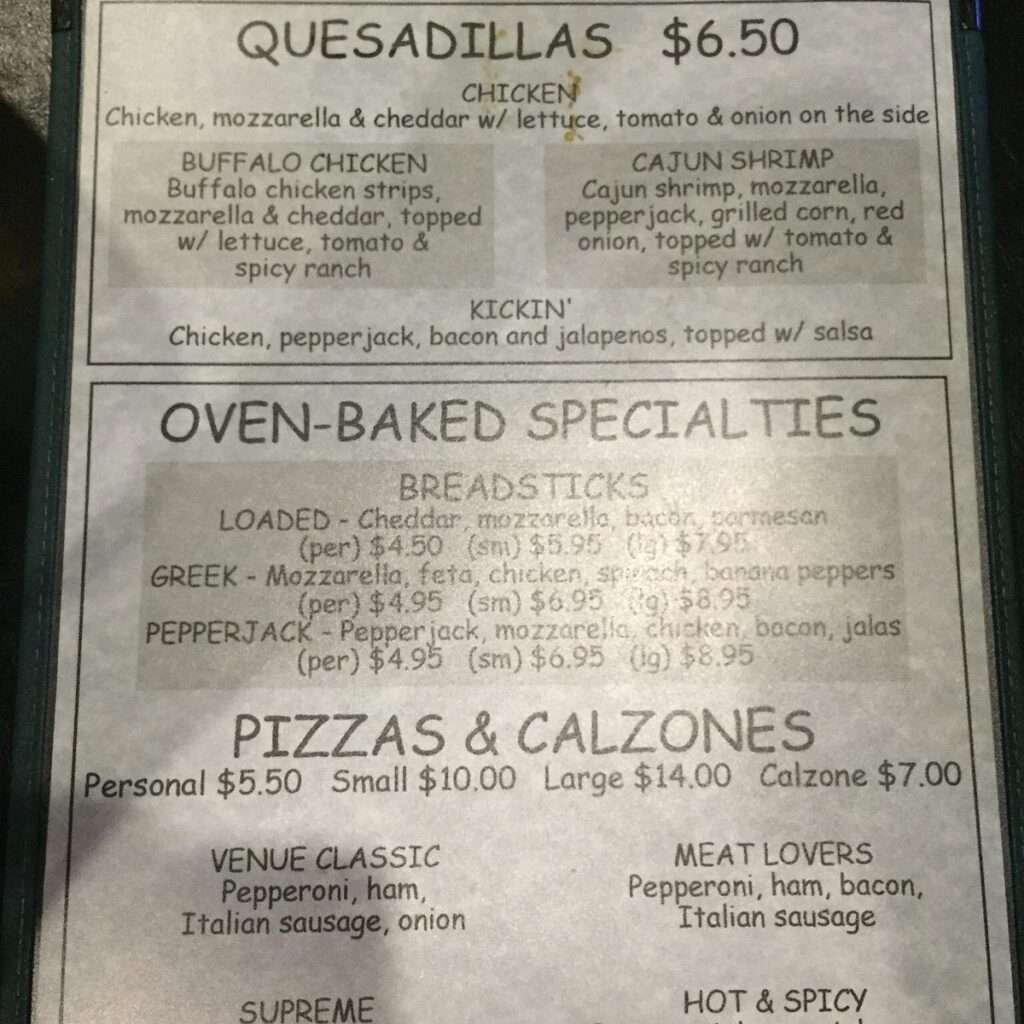 Sports Venue Bar & Grill menu 6